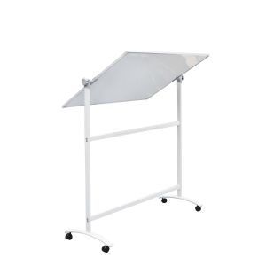 Office 1 Бяла дъска, 120 x 180 cm, магнитна, двулицева, на колела