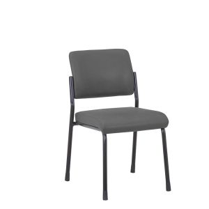 Посетителски стол RFG Solid M, екокожа, метална основа, до 150 kg, сив, 4 броя в комплект