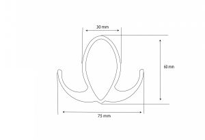 Закачалка, метална, 5 броя в комплект
