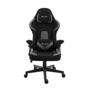 Геймърски стол RFG Blaze, текстил, Butterfly механизъм, полипропиленова основа, до 130 kg, черно-сив