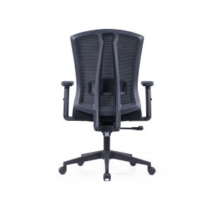 Офис стол RFG Brixxen W, дамаска и меш, Tilt механизъм, до 120 kg, черна седалка, черна облегалка