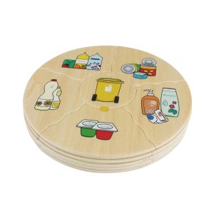 Beleduc Пъзел Разделяне на отпадъците, дървен