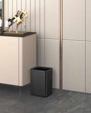 Кош за отпадъци Eko Laguna, без капак, 8 L, черен, 23 х 18 х 35 cm