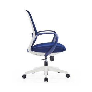 Офис стол RFG Egg W, дамаска и меш, полиамидна основа, до 130 kg, тъмносин