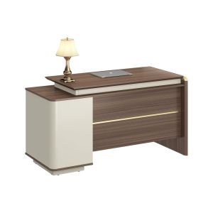 Бюро RFG Lisabon, с контейнер, 1400 х 600 х 760 mm, ПДЧ 25 mm, дъб и сиво