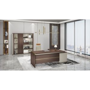 Бюро RFG Lisabon, с контейнер, 1400 х 600 х 760 mm, ПДЧ 25 mm, дъб и сиво