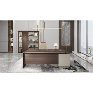 Бюро RFG Lisabon, с контейнер, 1400 х 600 х 760 mm, ПДЧ 25 mm, дъб и сиво