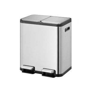 Кош за отпадъци Eko Ecocasa II, за разделно събиране, с педал, 15+15 L