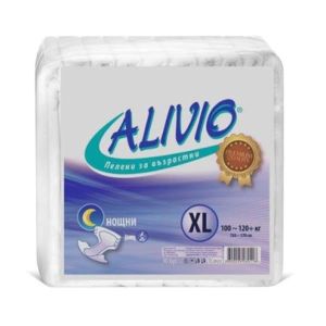 Пелени за възрастни Alivio, нощни, XL, от 100 до 120 kg, 10 броя