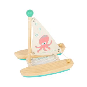 Small Foot Играчка Катамаран-октопод, за вода, дървена