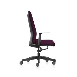 Ергономичен стол Interstuhl PU113, Smart-Spring механизъм, черно-лилав