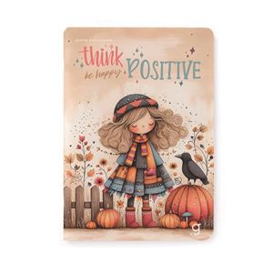 Gipta Тетрадка Think, A4, кремава хартия, широки редове, картонена корица, 60 листа